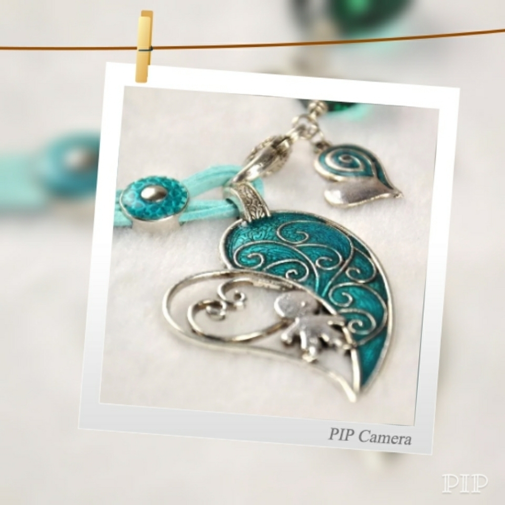 Gorgeous Unique Turquoise Heart Necklace